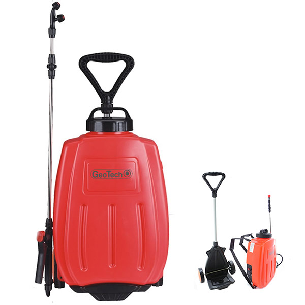 Pompa irroratrice elettrica a batteria GeoTech KF-16C-11 spalleggiata / trolley